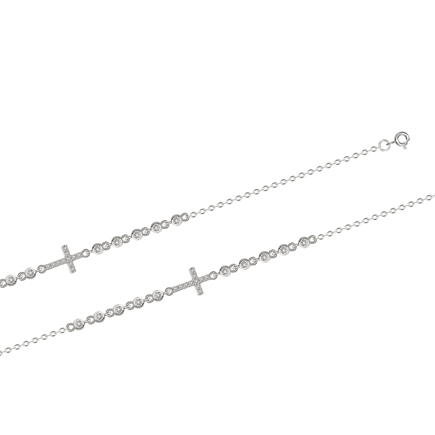 Armband "Kreuz" mit Zirkonia