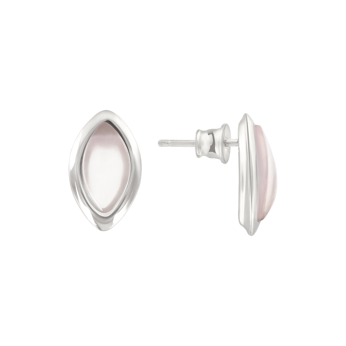 Ohrstecker mit rosa Quarz