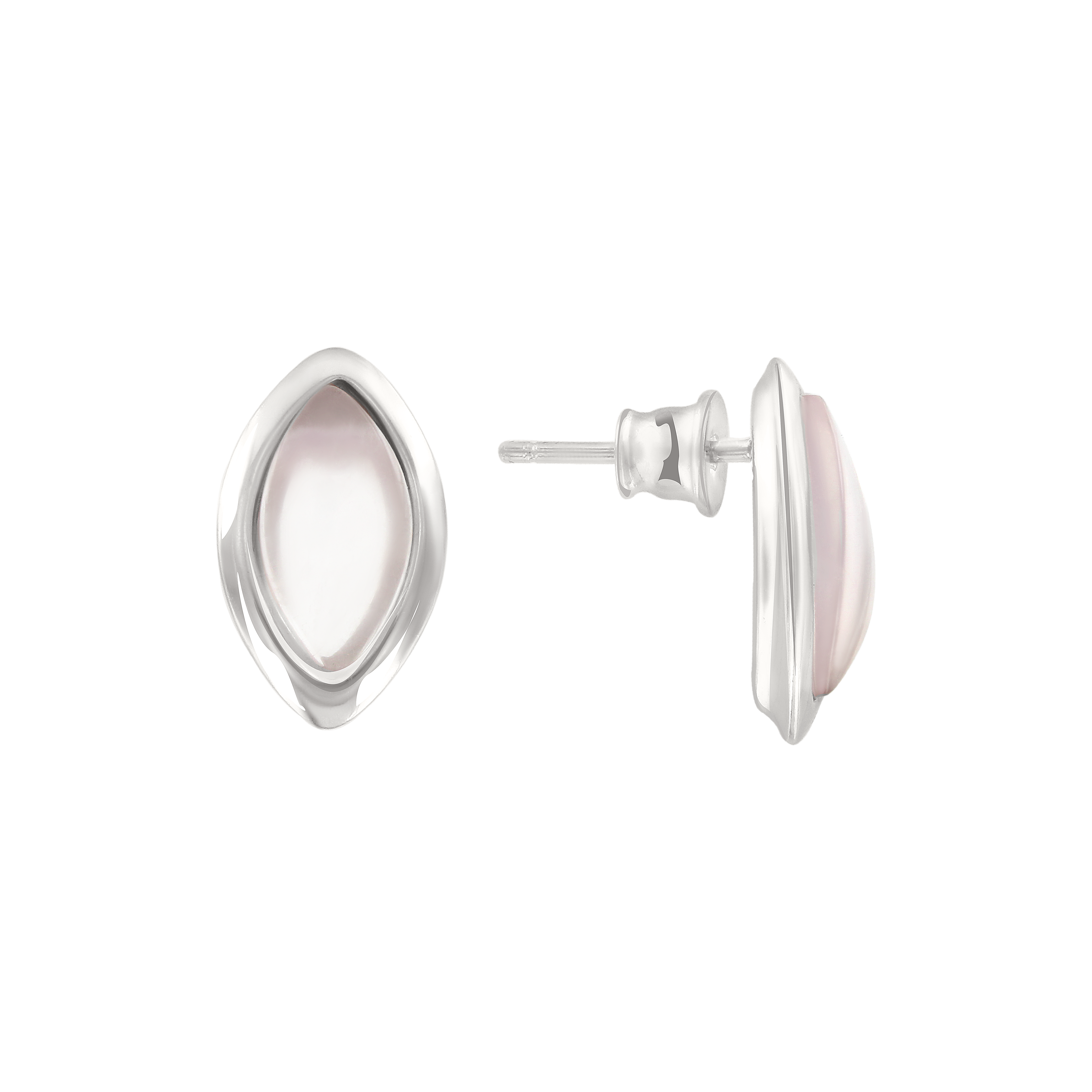 Ohrstecker mit rosa Quarz