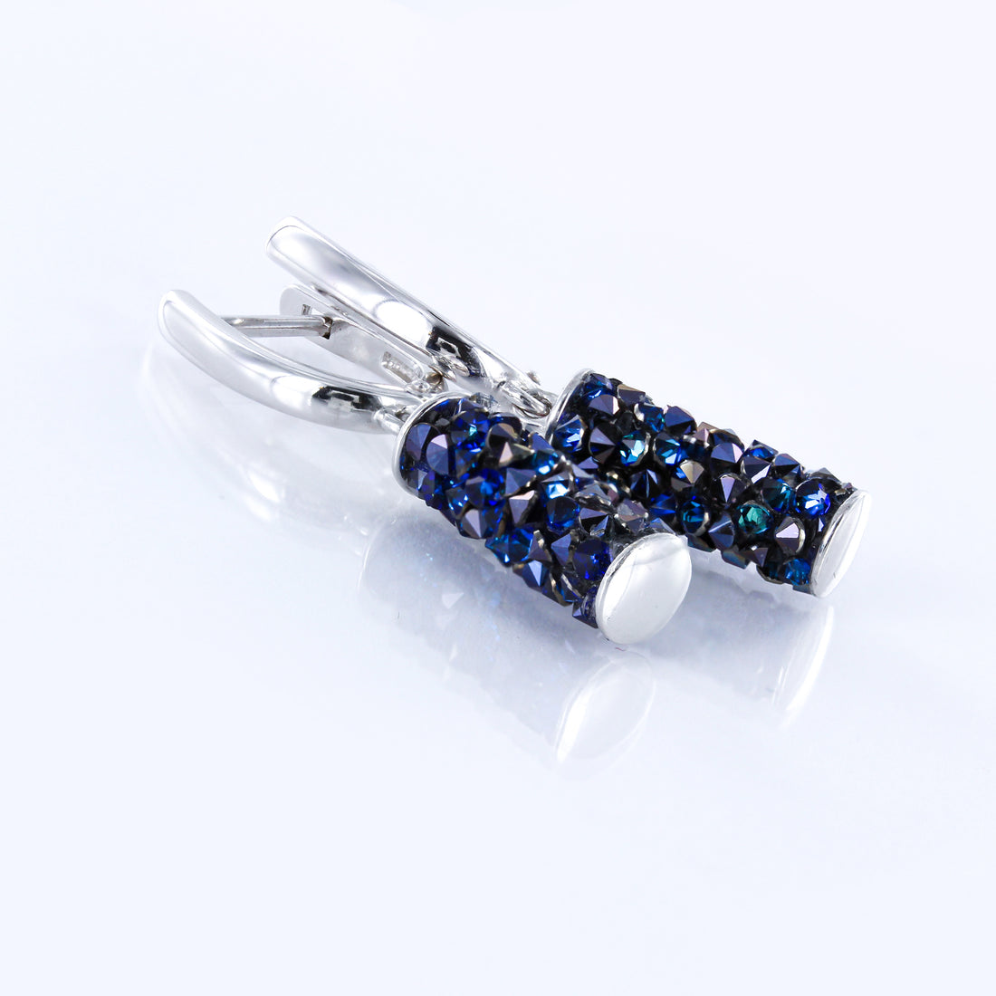 Ohrhänger mit blauen Kristallen Swarovski
