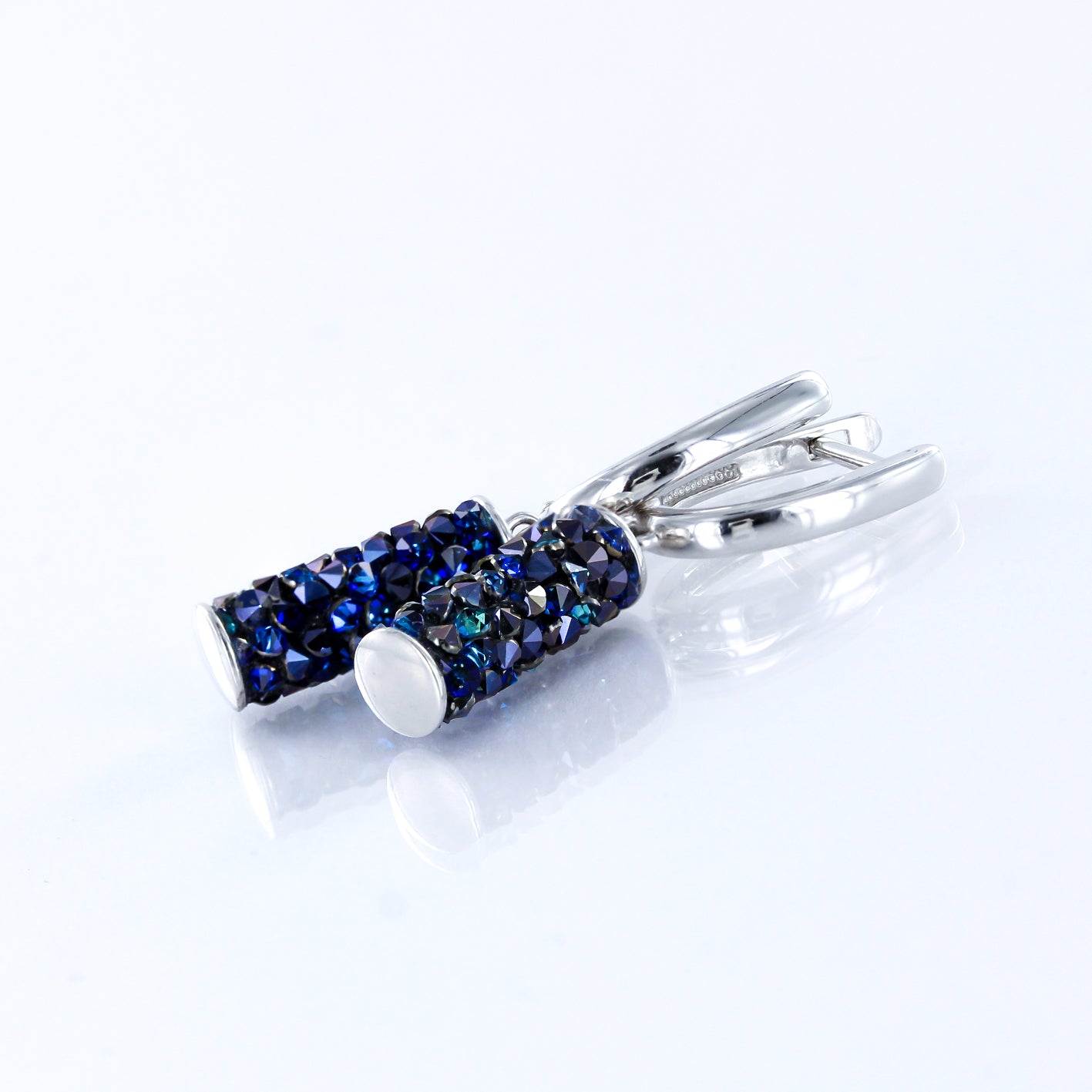 Ohrhänger mit blauen Kristallen Swarovski 3