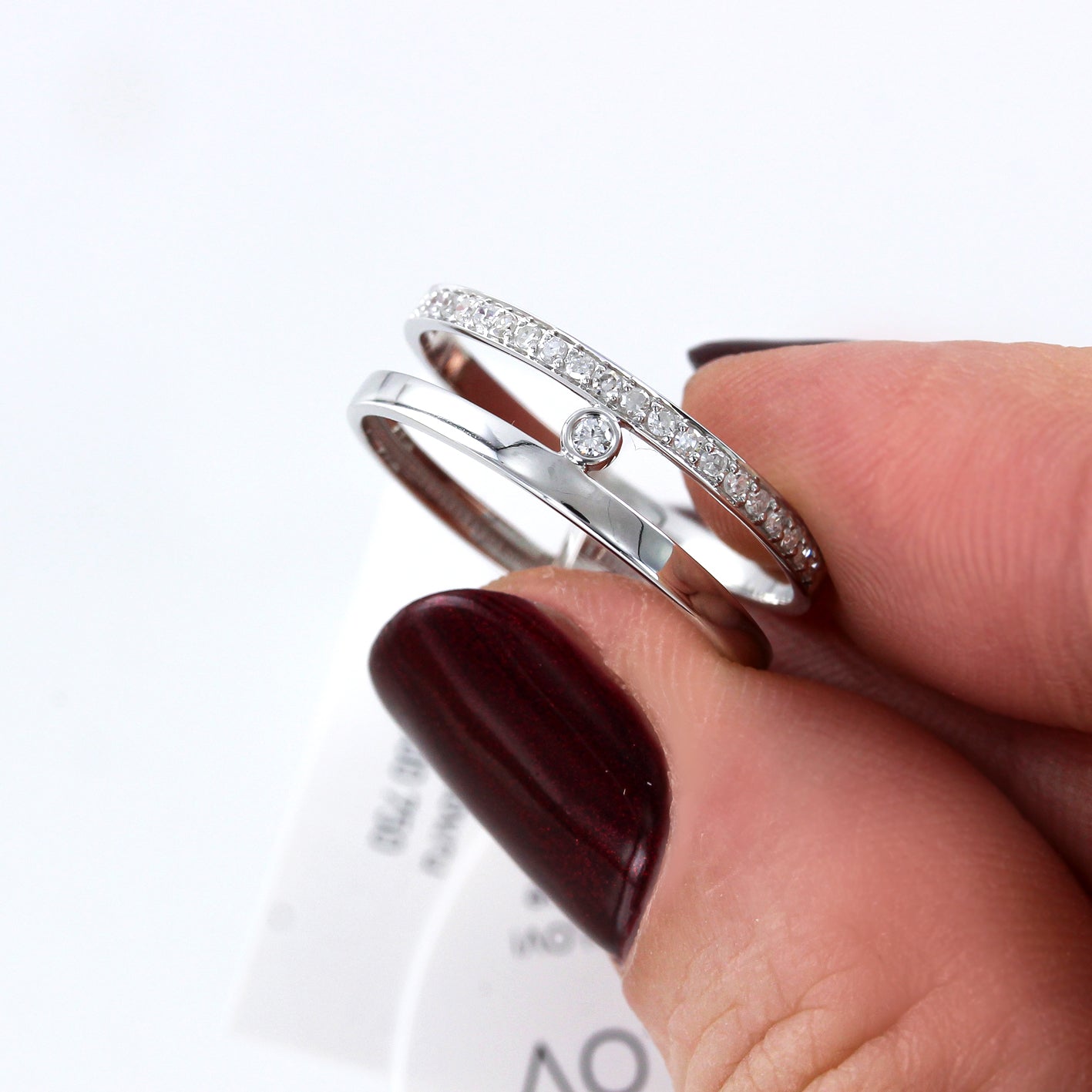 Weißgold Damenring mit Brillanten 2