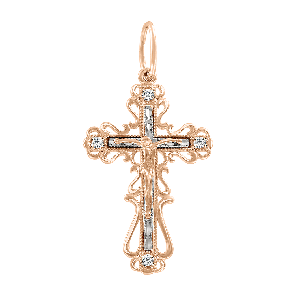 Anhänger–Kreuz mit Zirkonia