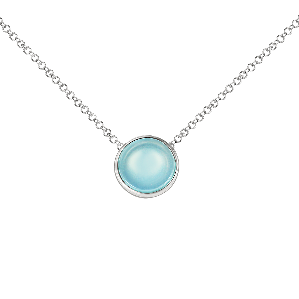 Collier mit Achat aqua