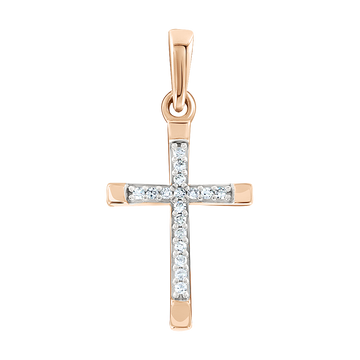 Anhänger-Kreuz mit Brillanten