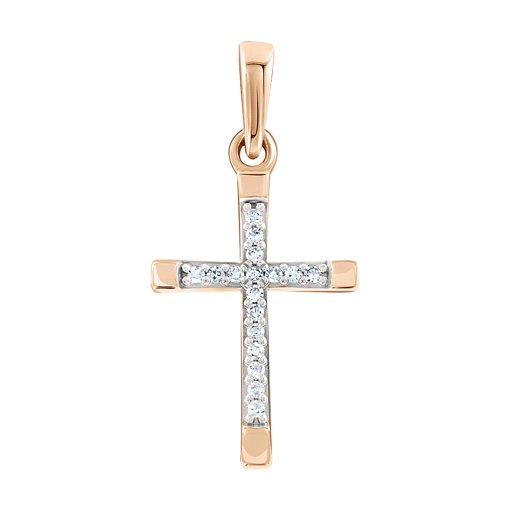 Anhänger-Kreuz mit Brillanten