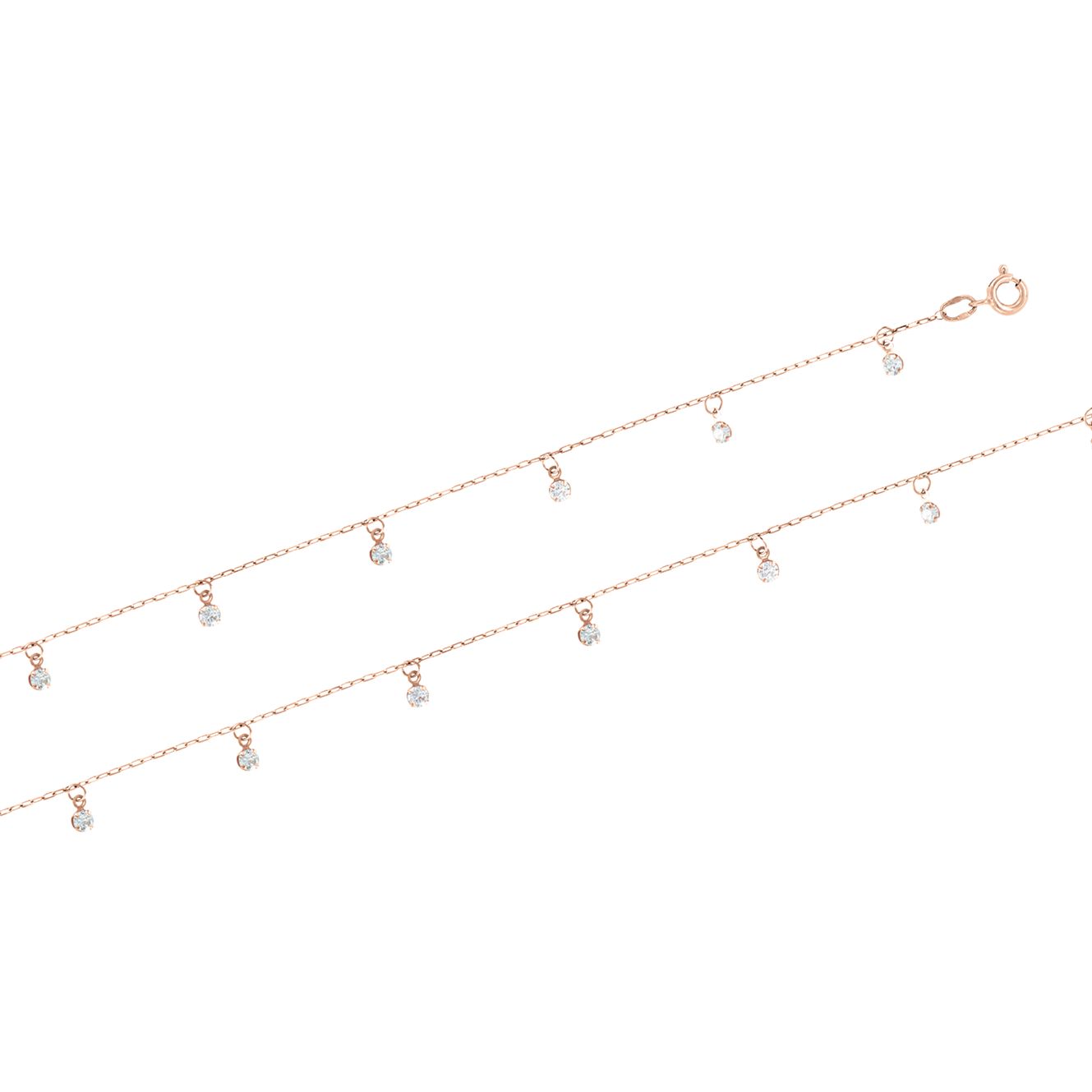 Fußkette mit Zirkonia