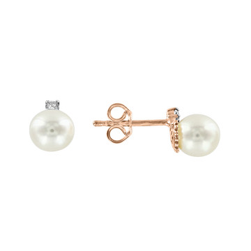 Ohrstecker mit Perle und Zirkonia