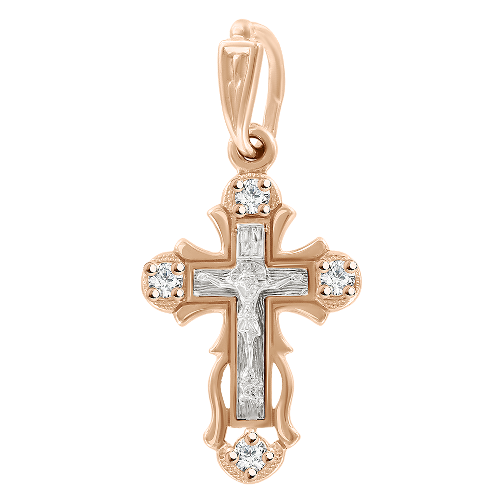 Anhänger-Kreuz mit Zirkonia