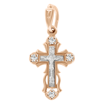 Anhänger-Kreuz mit Zirkonia