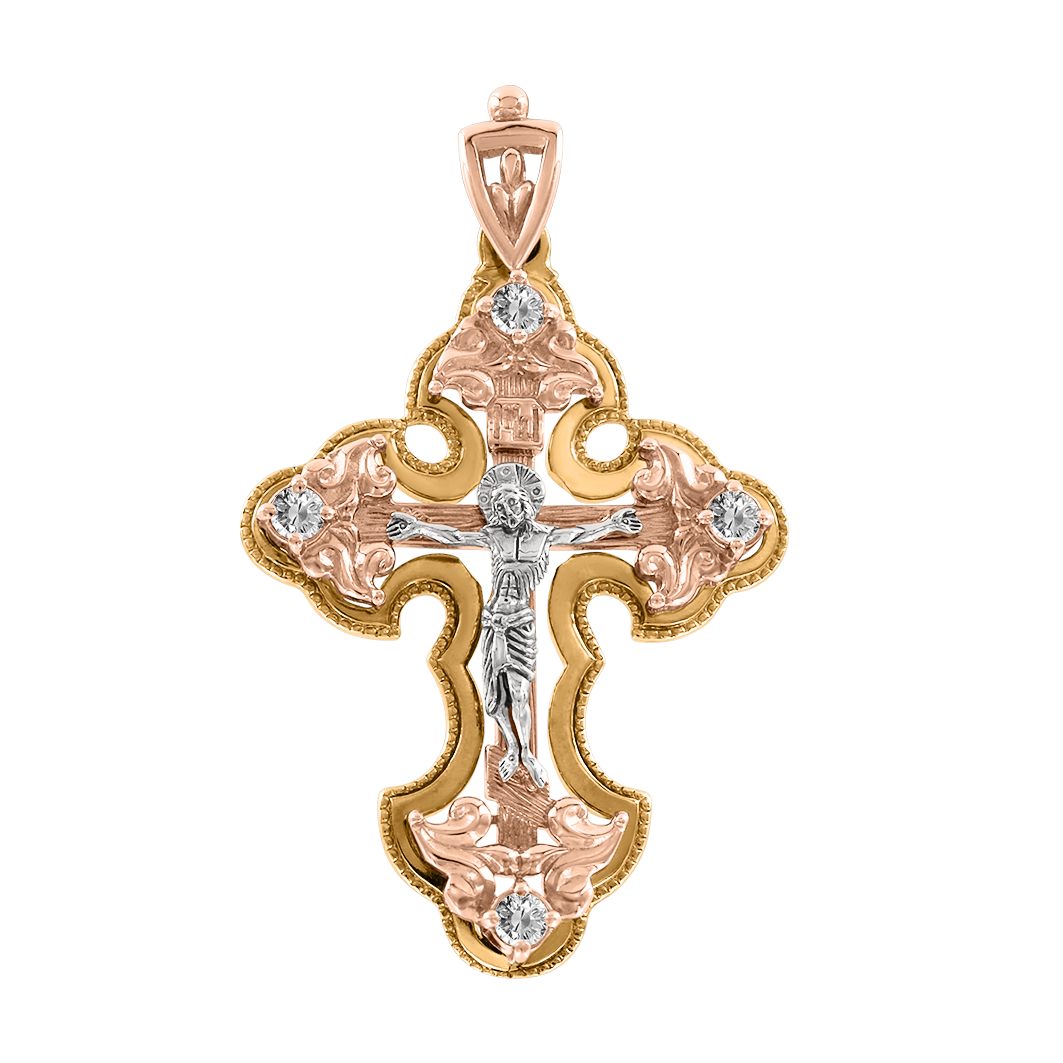 Anhänger Kreuz mit Zirkonia