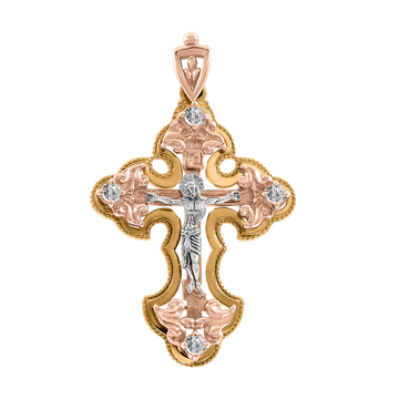 Anhänger Kreuz mit Zirkonia