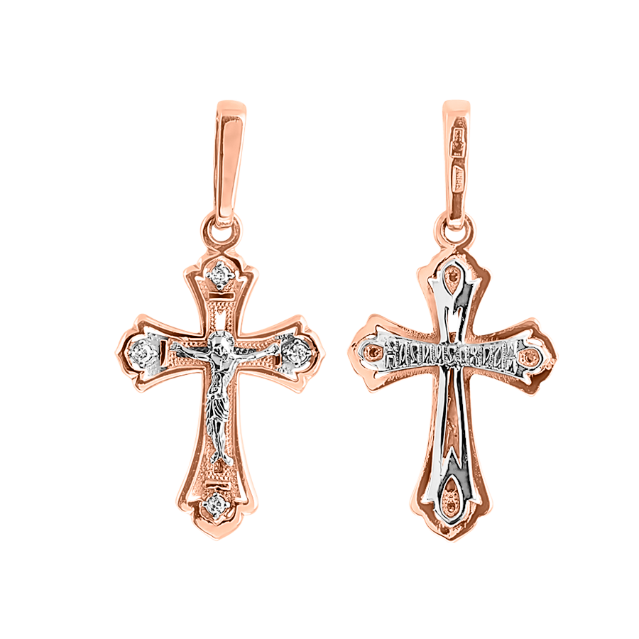 Anhänger-Kreuz mit Zirkonia