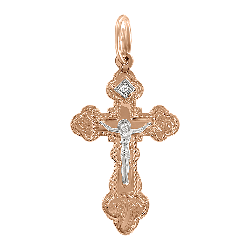 Anhänger–Kreuz mit Zirkonia