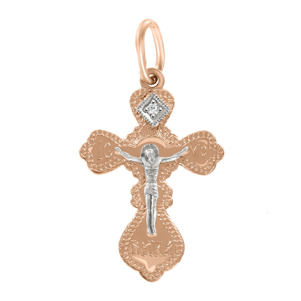 Anhänger–Kreuz mit Zirkonia