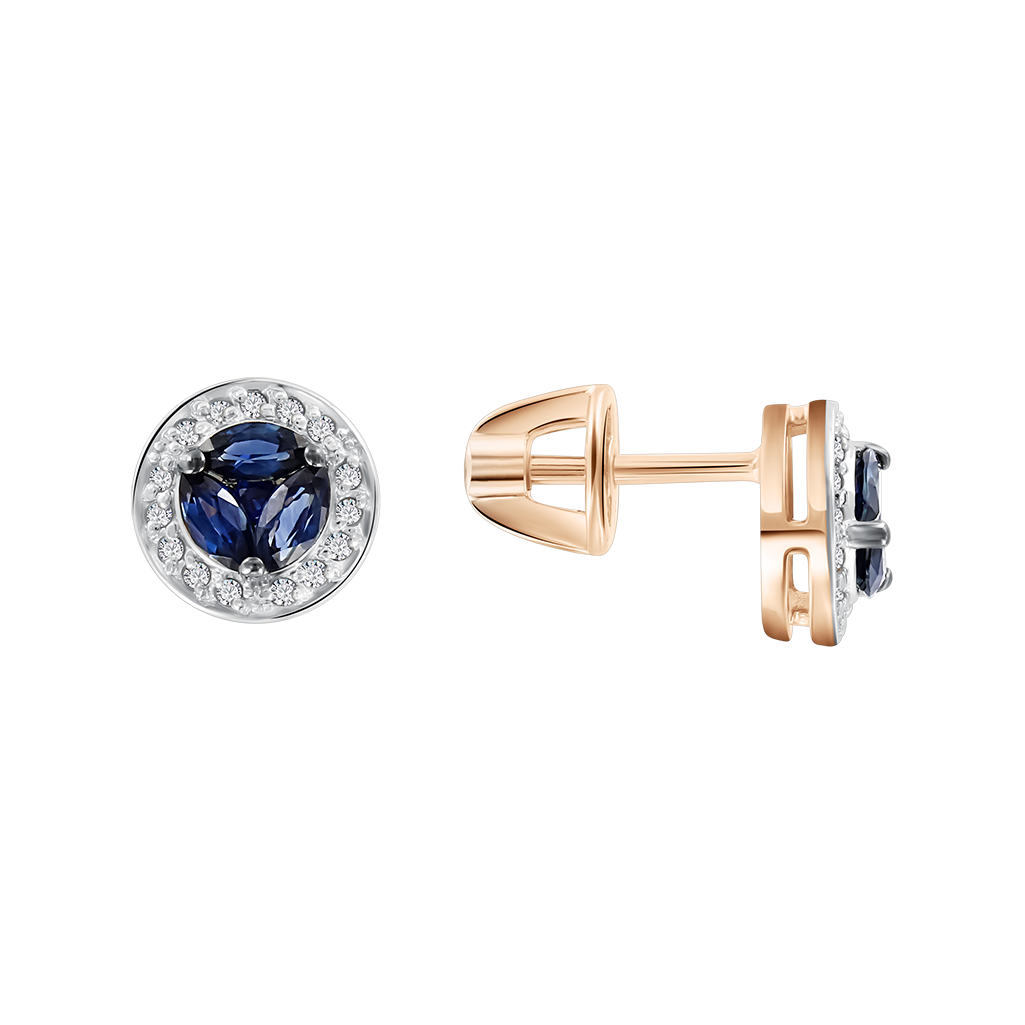 Ohrstecker mit Saphiren und Brillanten
