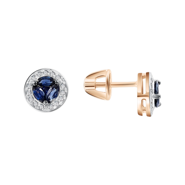 Ohrstecker mit Saphiren und Brillanten