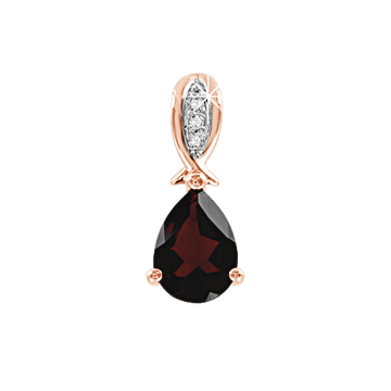 Anhänger mit Brillanten und Granat