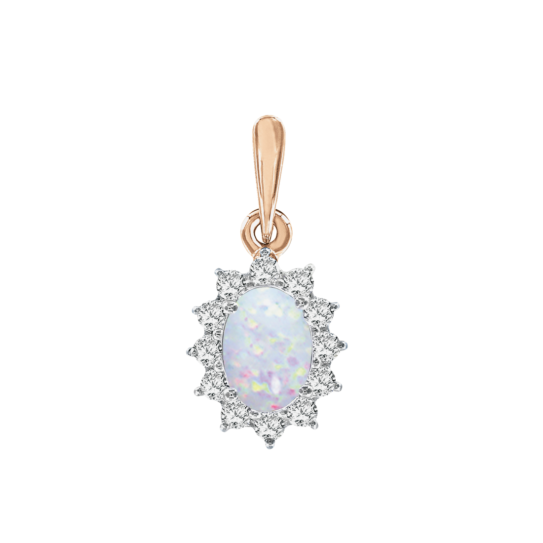 Anhänger mit Opal und Zirkonia