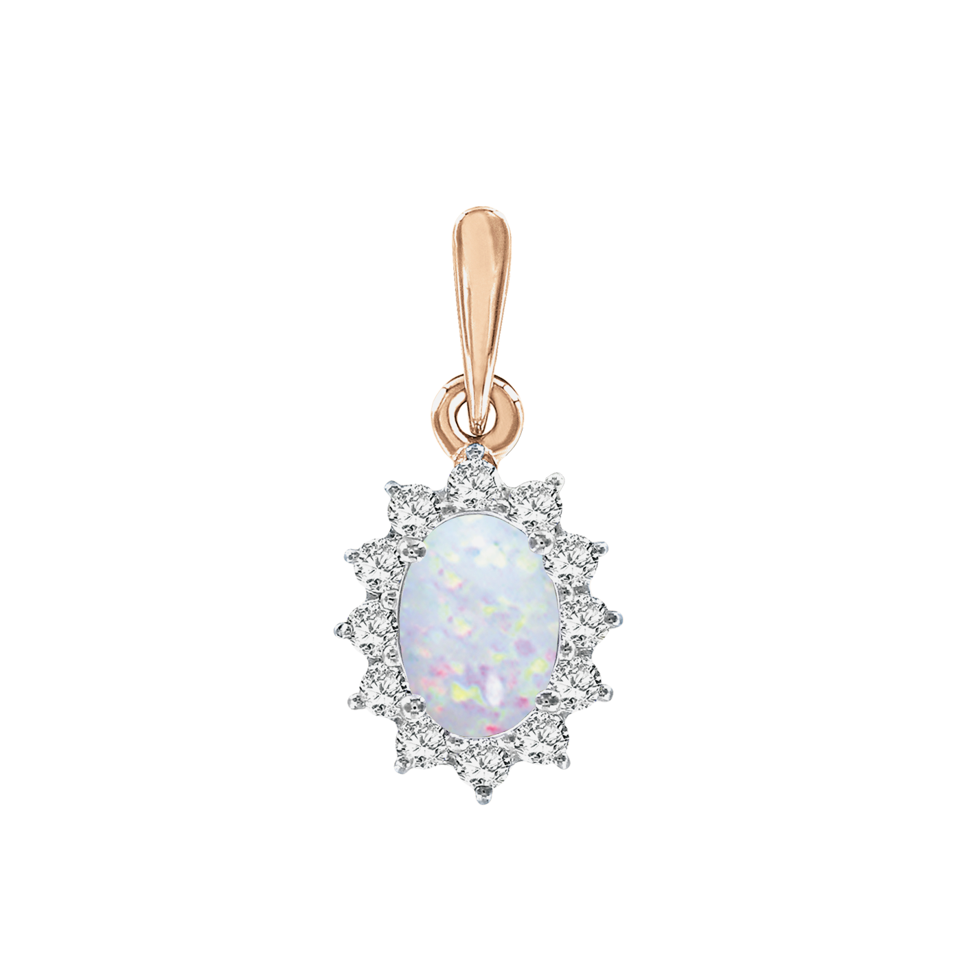 Anhänger mit Opal und Zirkonia