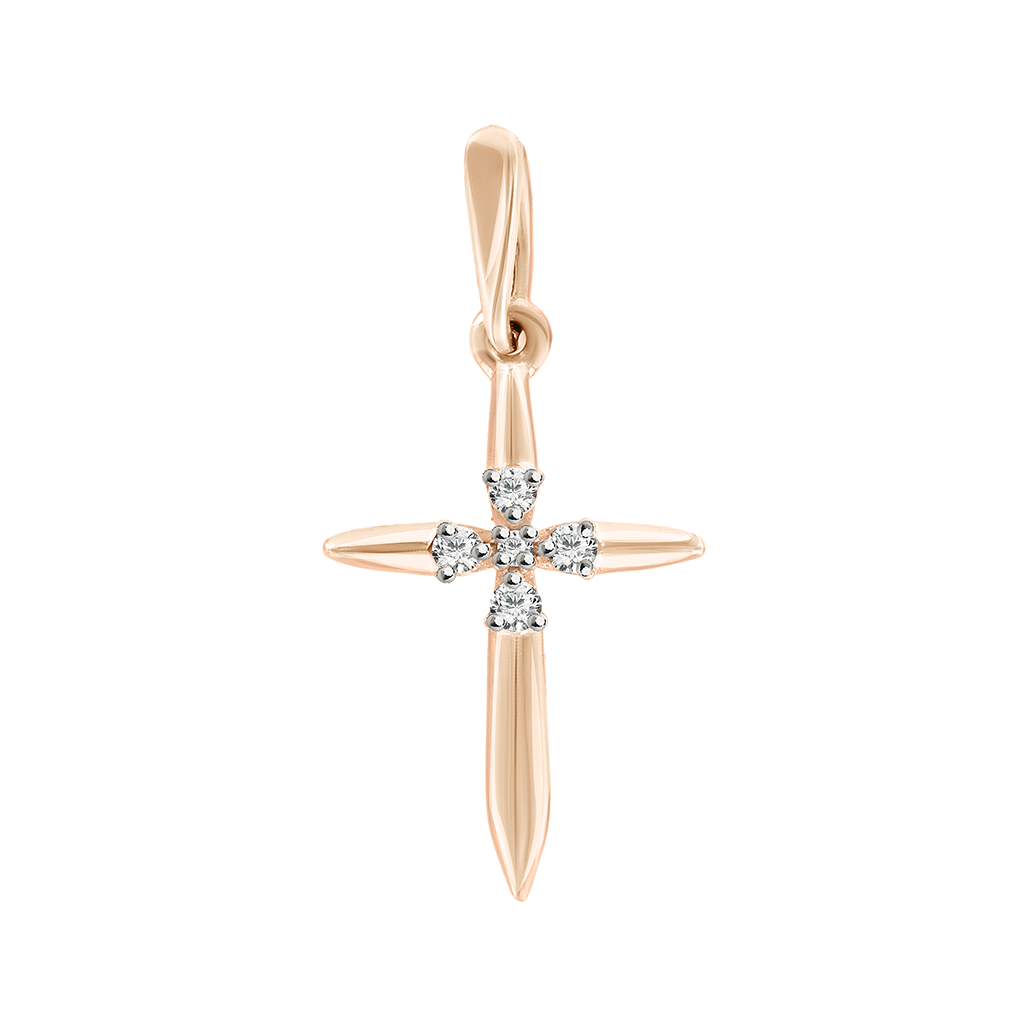 Anhänger–Kreuz mit Zirkonia