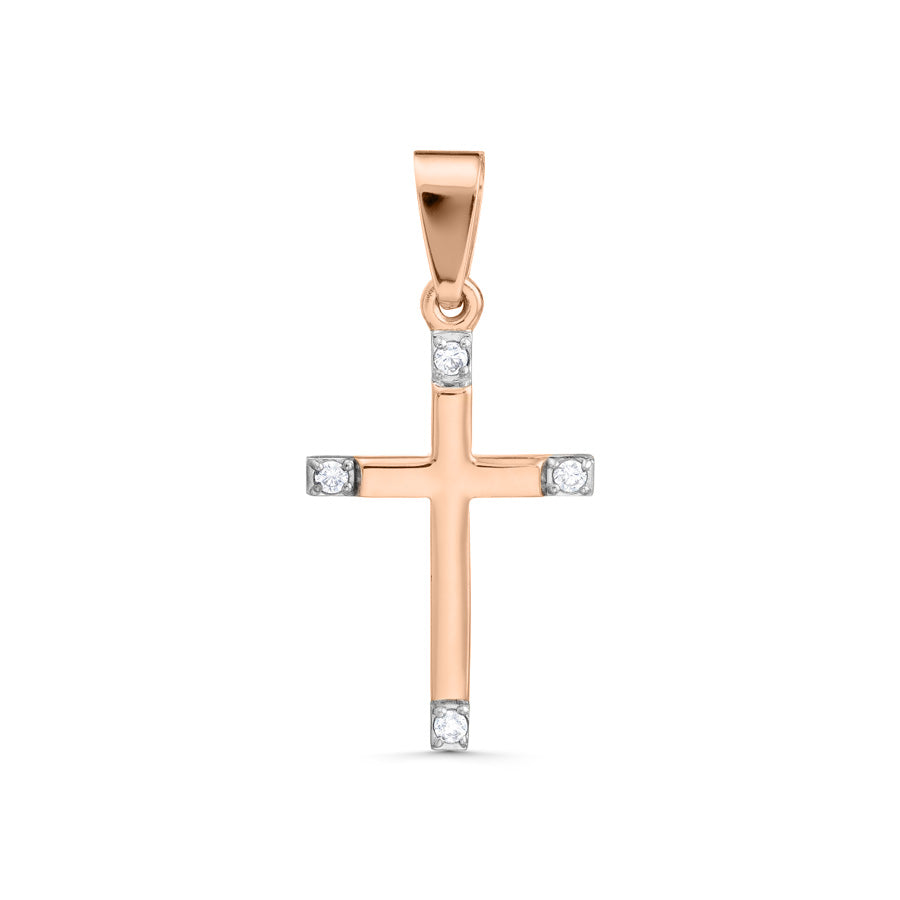 Anhänger–Kreuz mit Zirkonia