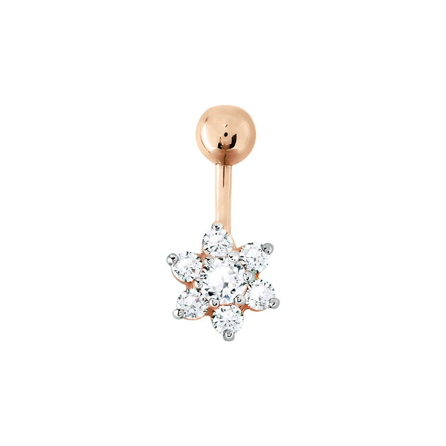 Bauchpiercing mit Zirkonia