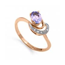 Damenring mit Amethyst und Zirkonia