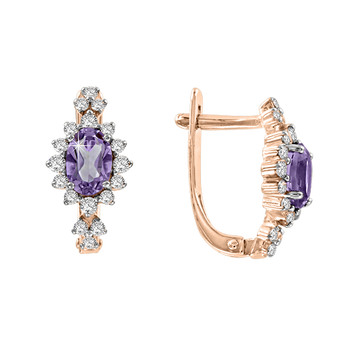 Ohrhänger mit Amethyst und Zirkonia
