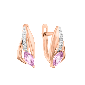 Ohrhänger mit Amethyst und Zirkonia