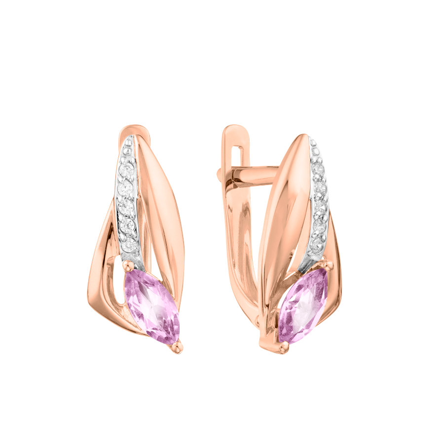 Ohrhänger mit Amethyst und Zirkonia