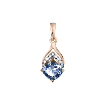 Anhänger mit London blue Topas und Zirkonia