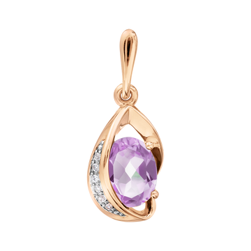 Anhänger mit Zirkonia und Amethyst