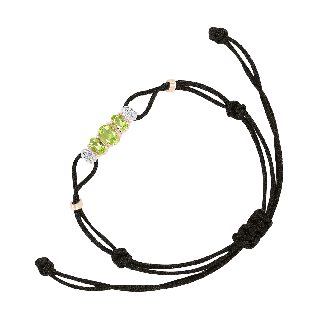 Armband mit Zirkonia und Chrysolith