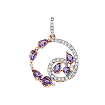 Anhänger mit Amethysten und Zirkonia