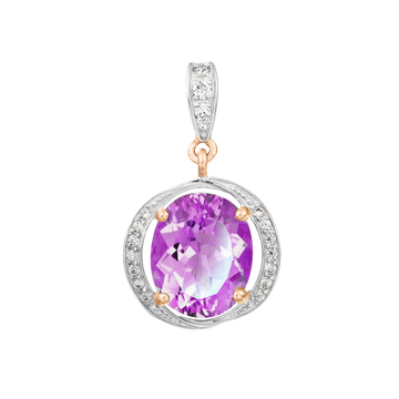 Anhänger mit Zirkonia und Amethyst