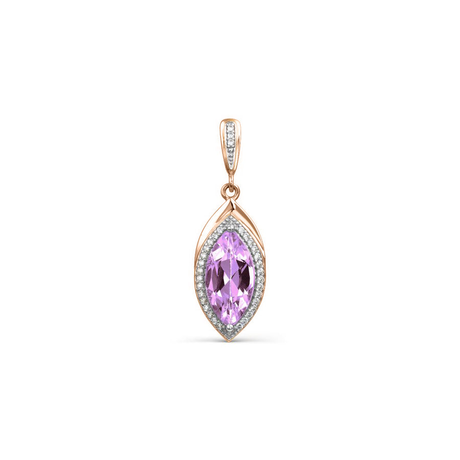Anhänger mit Zirkonia und Amethyst