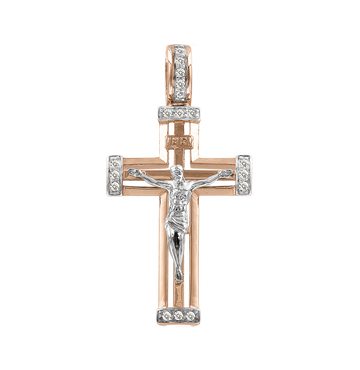 Anhänger-Kreuz mit Zirkonia
