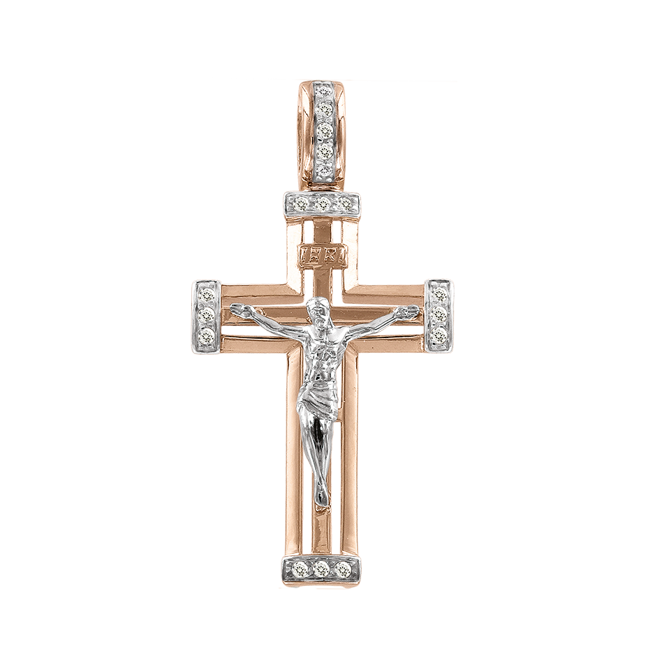 Anhänger-Kreuz mit Zirkonia