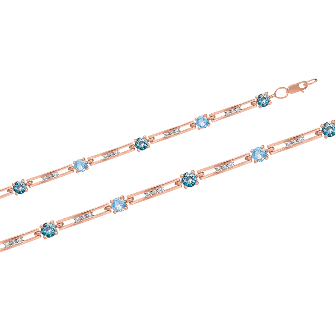 Armband mit  Zirkonia, Topas, London Topas