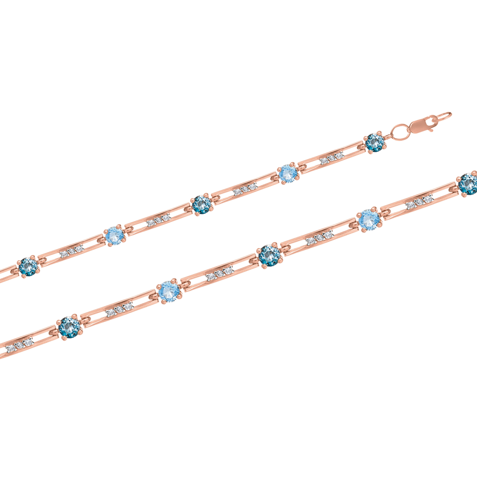 Armband mit  Zirkonia, Topas, London Topas