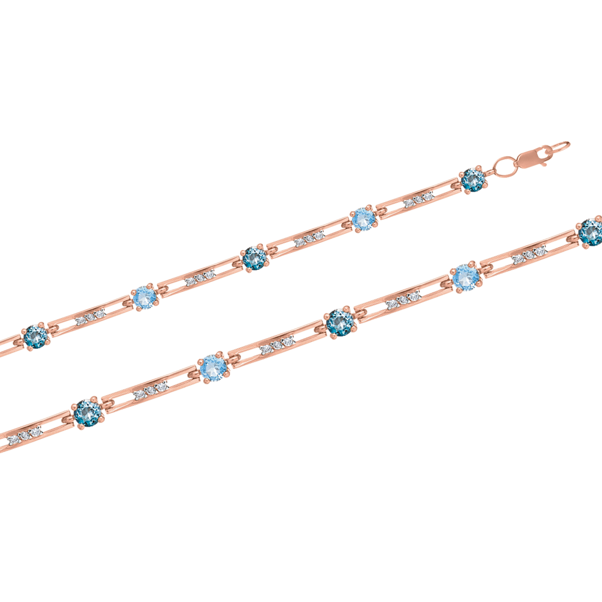 Armband mit  Zirkonia, Topas, London Topas