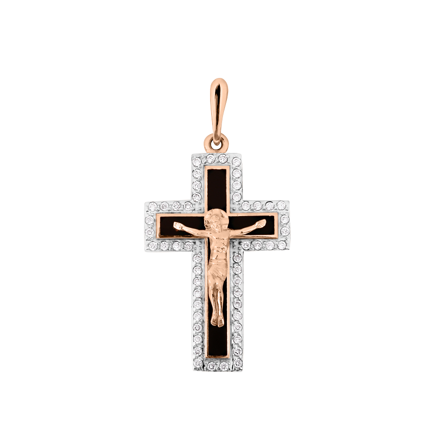 Anhänger-Kreuz mit Zirkonia