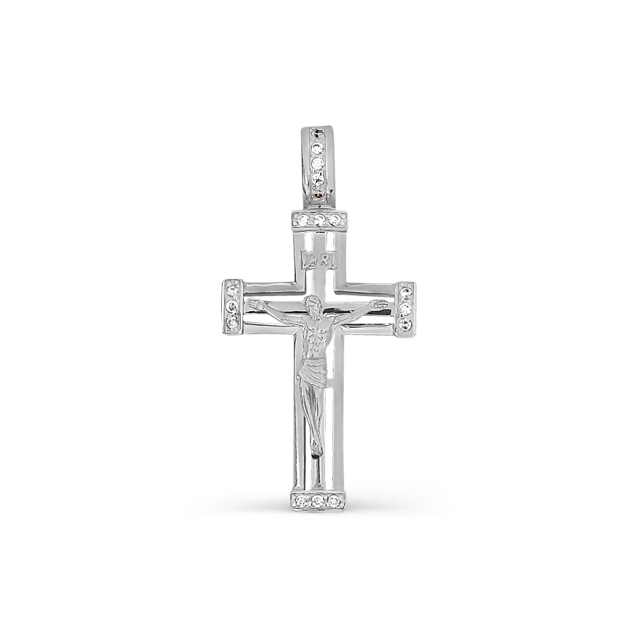 Anhänger - Kreuz mit Zirkonia