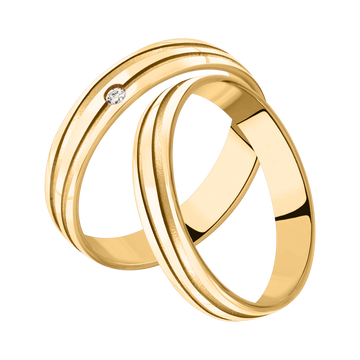 Trauring mit Brillant