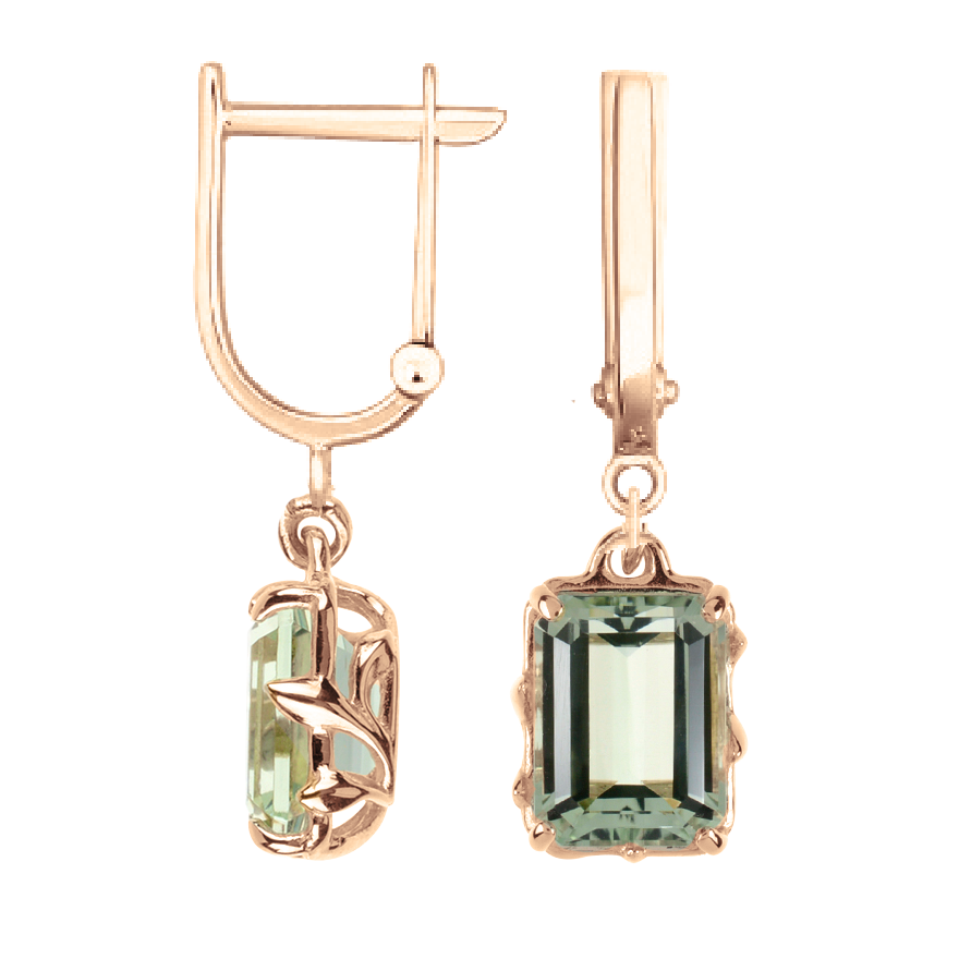 Ohrhänger mit grünem Amethyst