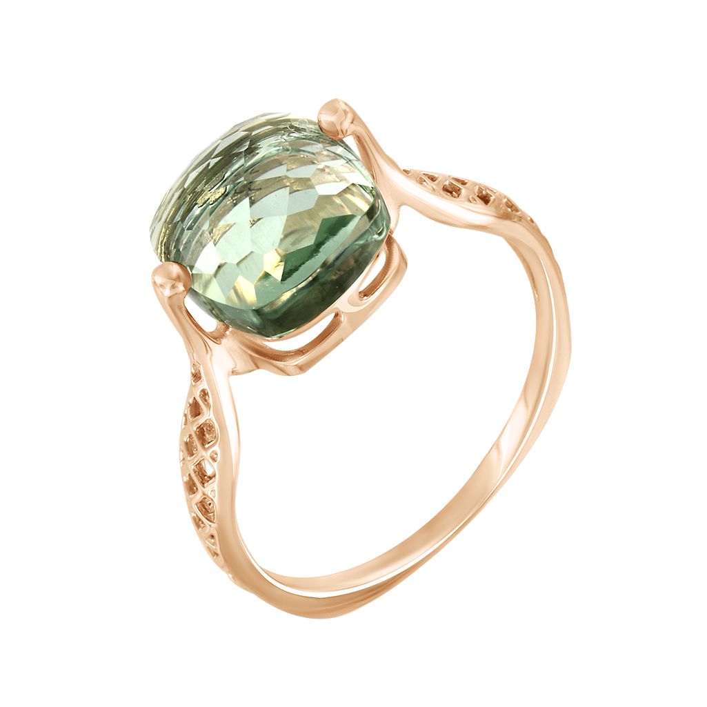 Damenring mit grünem Amethyst
