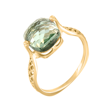 Damenring mit grünem Amethyst