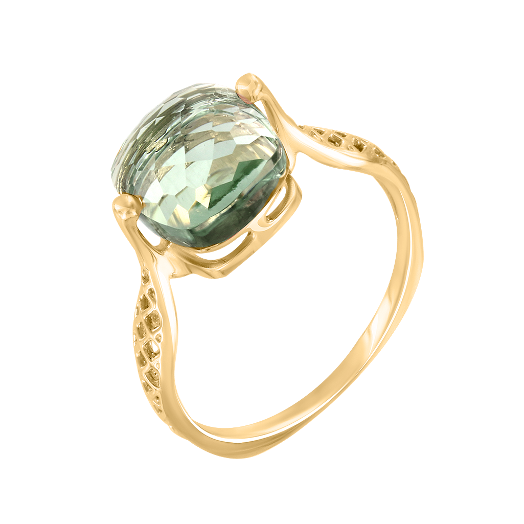 Damenring mit grünem Amethyst