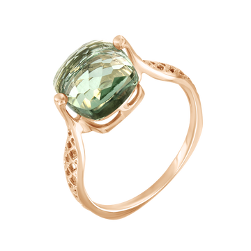 Damenring mit grünem Amethyst